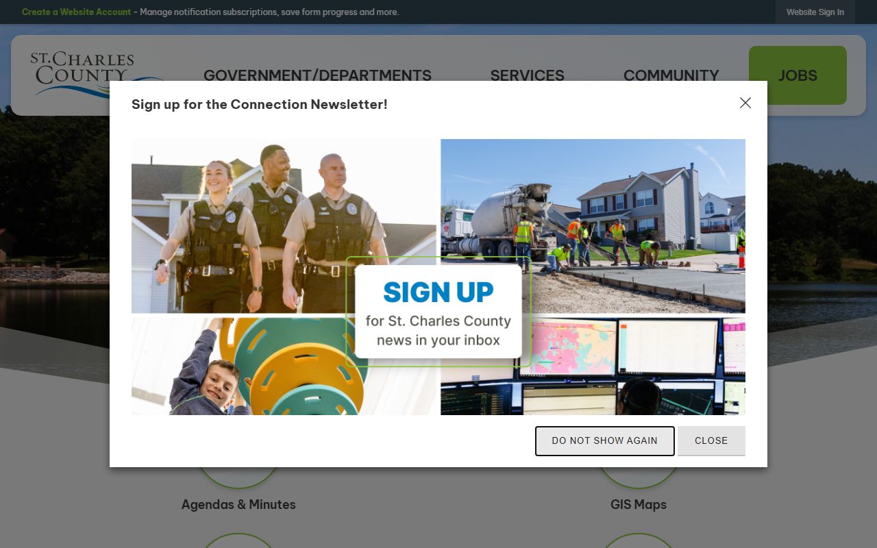 St. Charles County Department of Corrections page for jail roster and inmate services