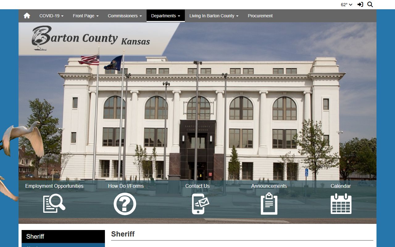 Barton County Detention Division page for jail roster and visitation info in Lamar Missouri