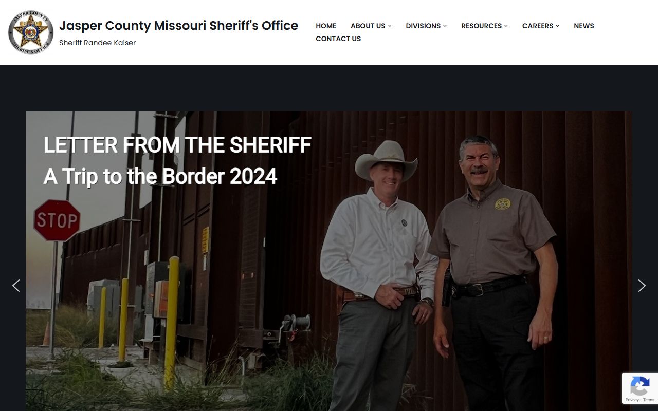 Jasper County Sheriff's Office website for jail roster and inmate information