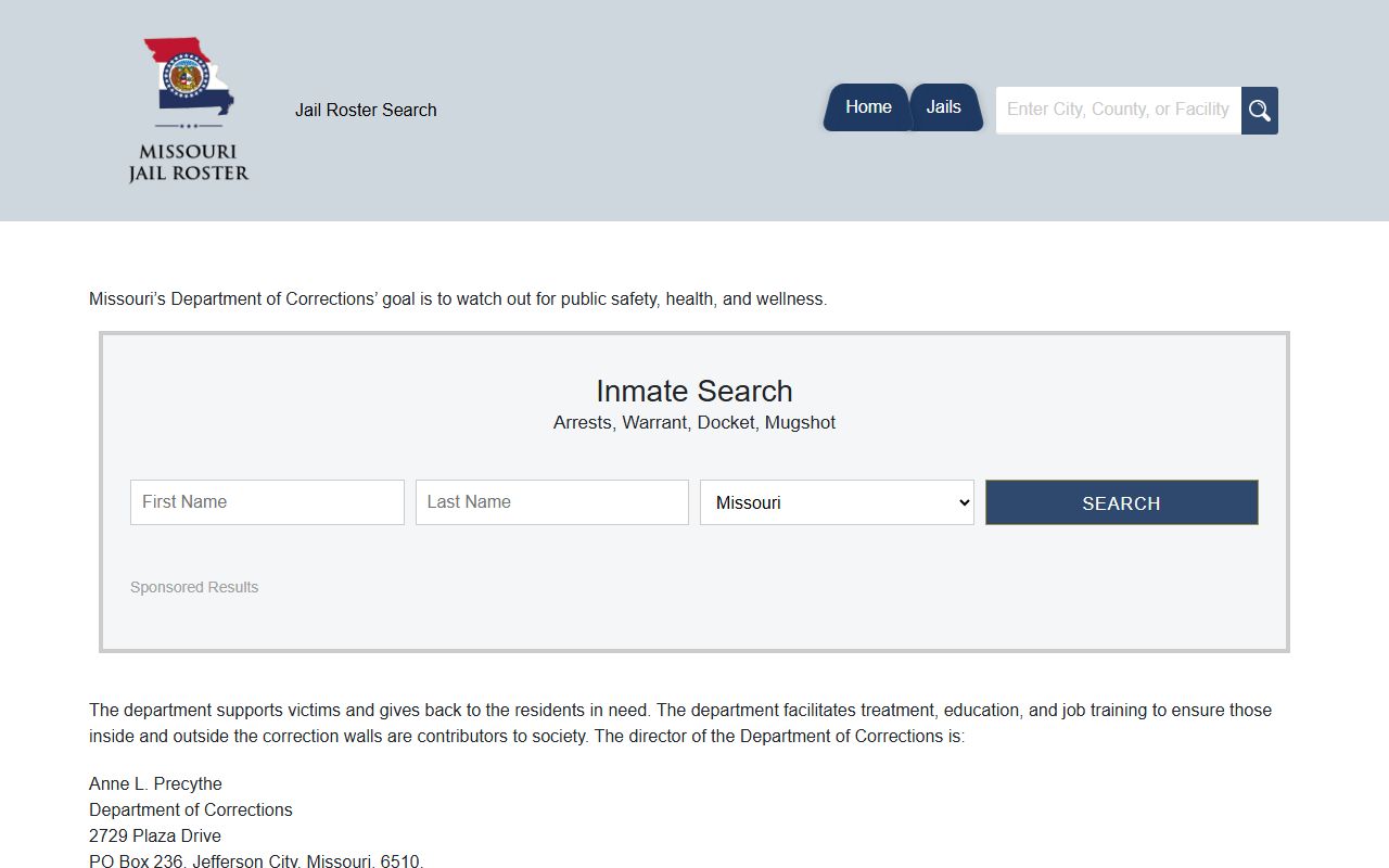 St. Clair County jail roster search resource page