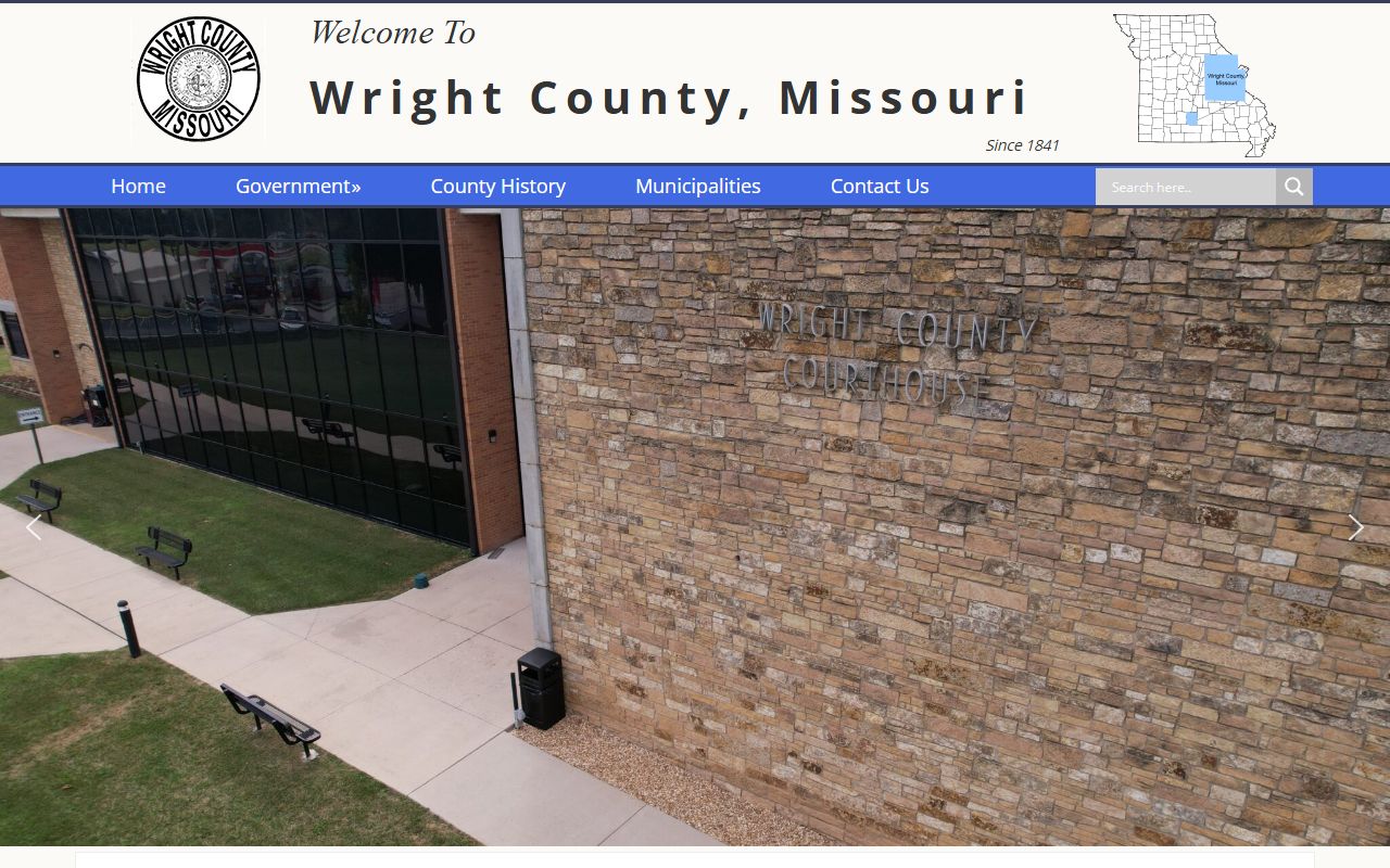 Wright County government website with sheriff and county office information